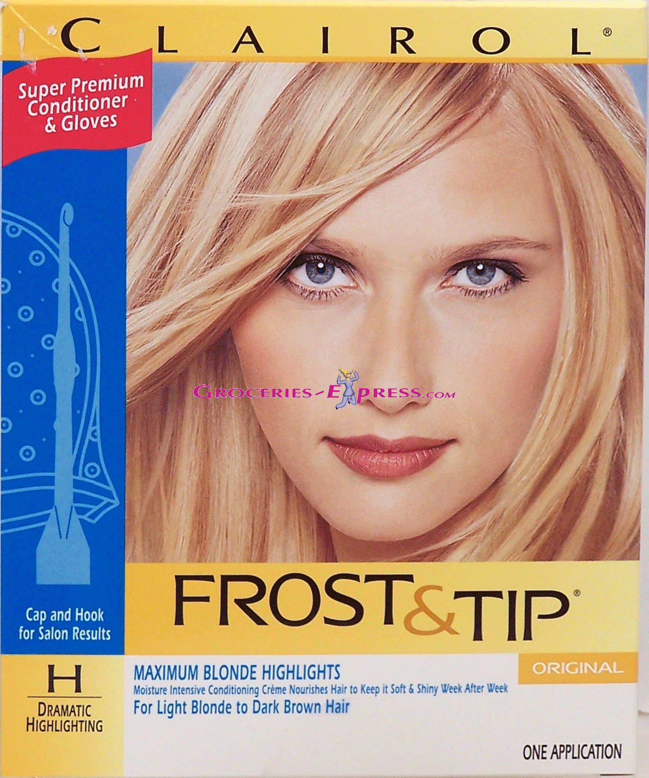 Clairol dramatic highlighting, maximum blonde highlights for light blonde to dark brown hair Full-Size Picture
